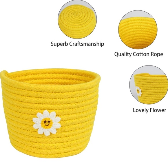 ☀️☀️Set of 5 Mini Cotton Rope Storage Baskets - Picture 3 of 8
